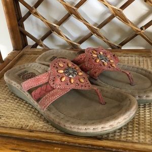 Earth Spirit Coral Flip Flops